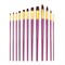 RSET-9315 | 12pc Burgundy Taklon Long Handle Variety Brush Set